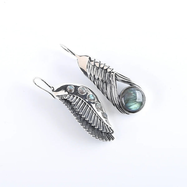 Embrace the Cosmic Dance: Featherlights & Moonbeams Earrings