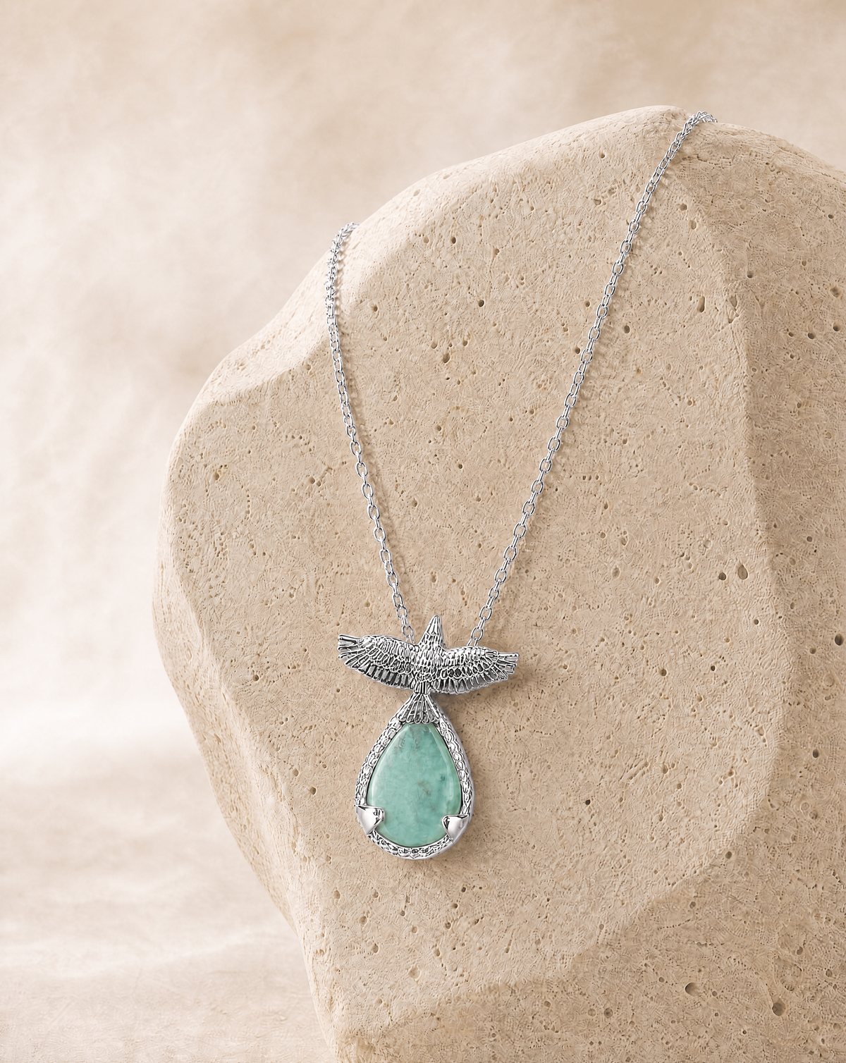 SunDancer Turquoise Pendant — Silver