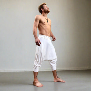 Ceremonial White | Shorter Drop Pants | Him