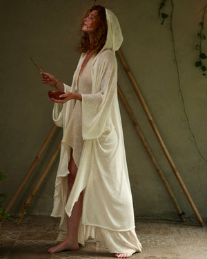 White Sage | Hooded Kimono