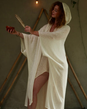 White Sage | Hooded Kimono