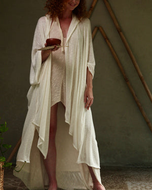 White Sage | Hooded Kimono