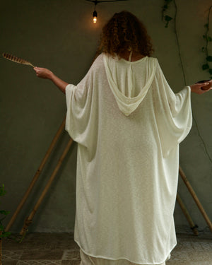 White Sage | Hooded Kimono