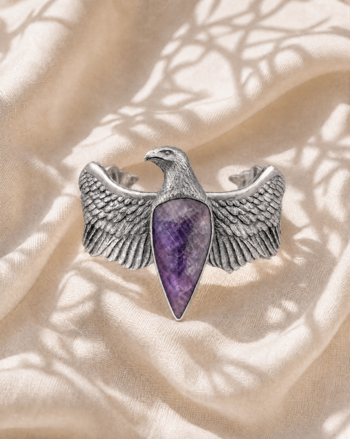 CoCreator Amethyst Cuff — Silver