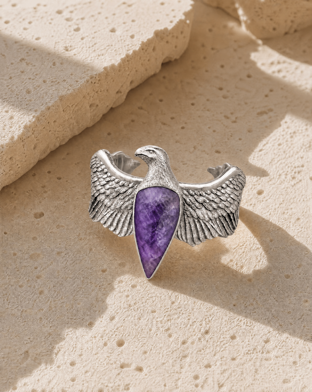 CoCreator Amethyst Cuff — Silver