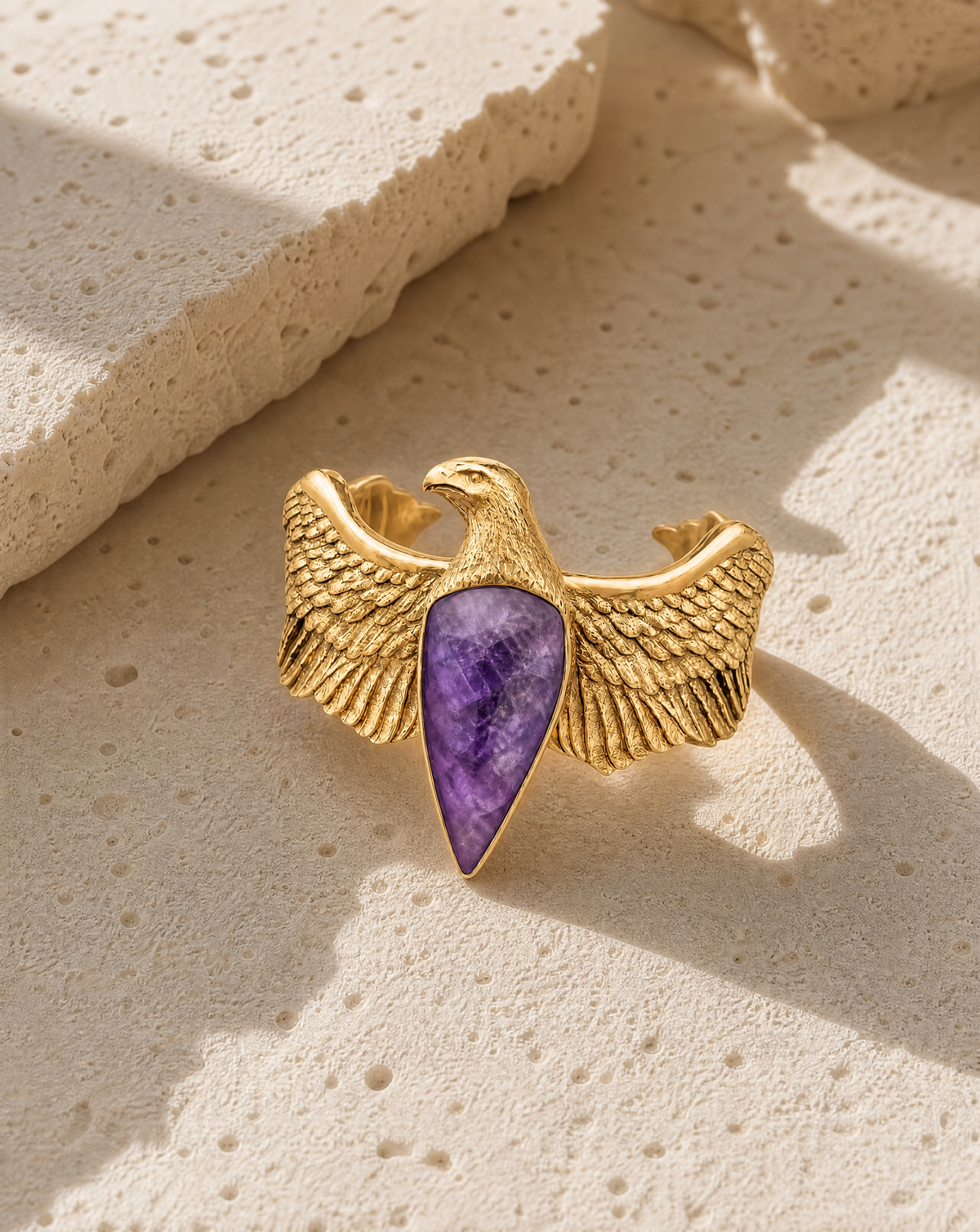 CoCreator Amethyst Cuff — Gold