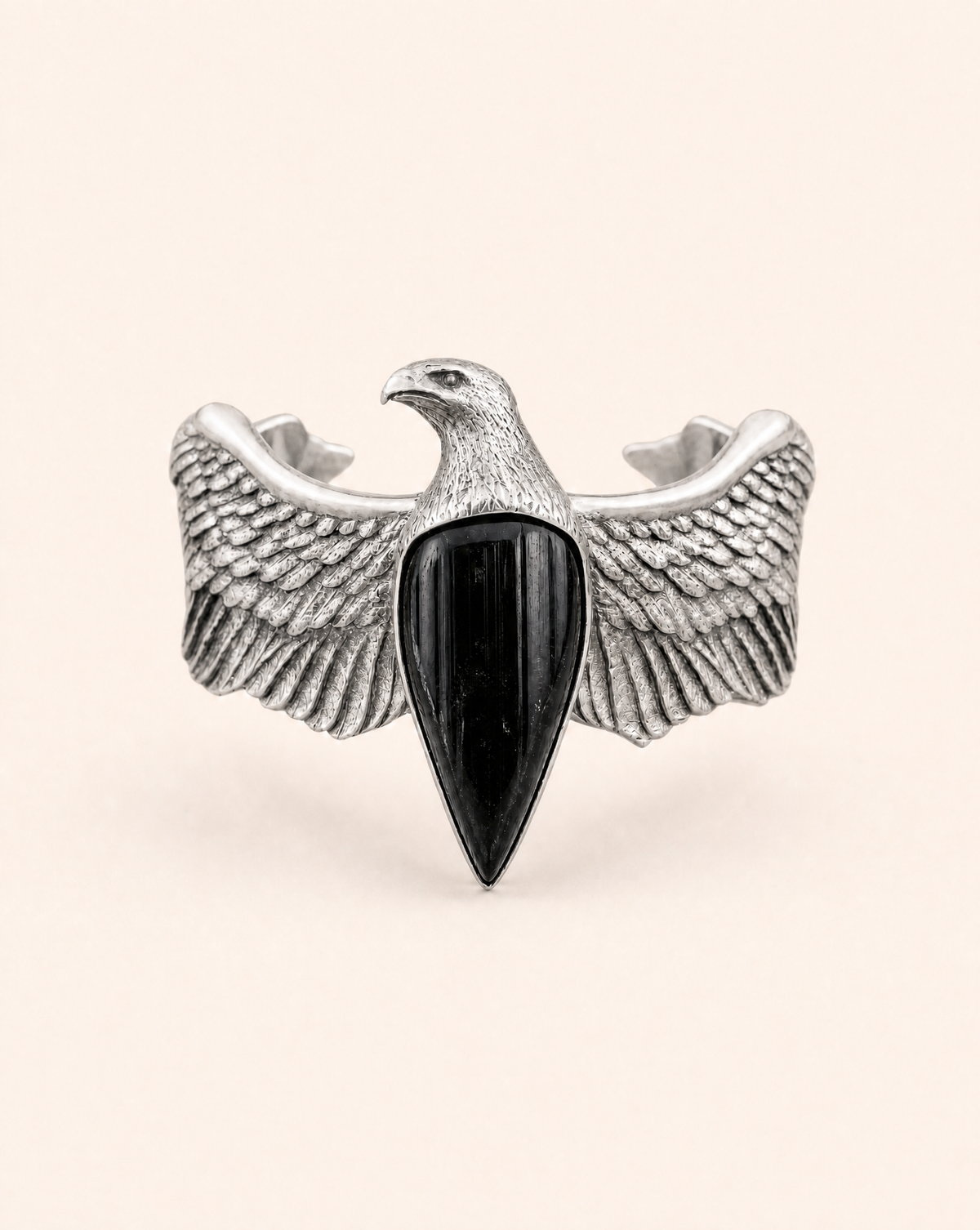 CoCreator Black Tourmaline Cuff — Silver