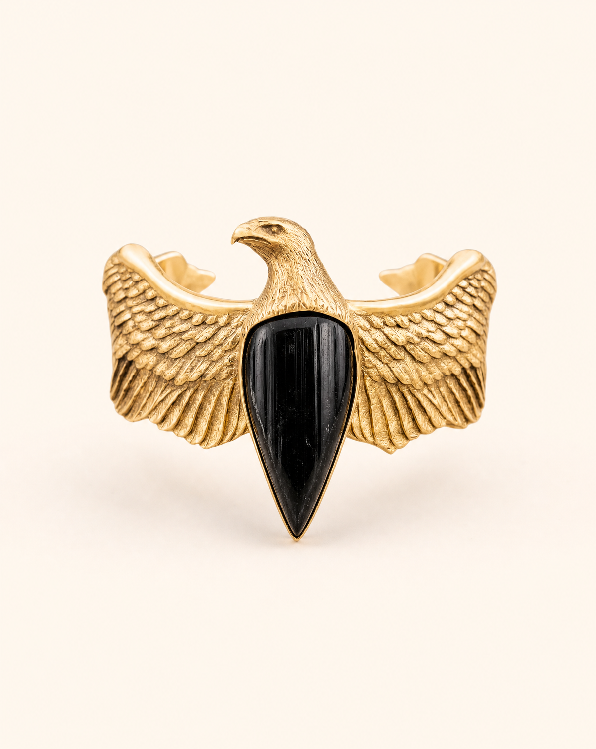 CoCreator Black Tourmaline Cuff — Gold