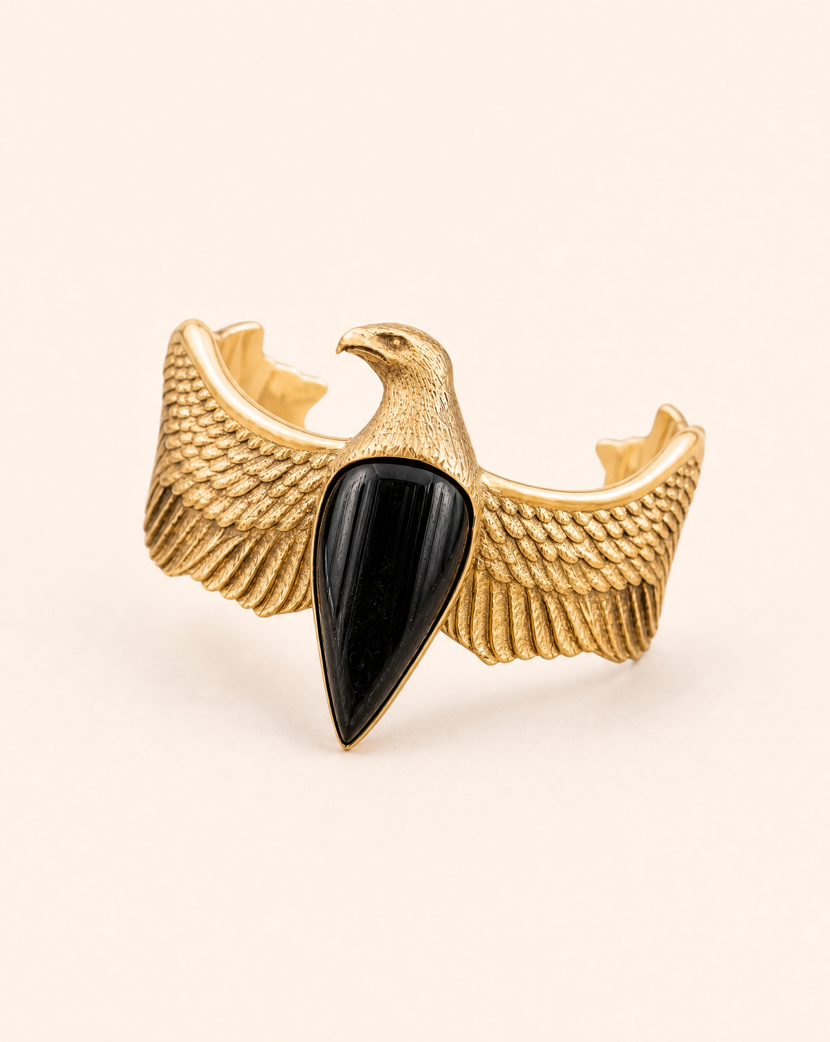 CoCreator Black Tourmaline Cuff — Gold