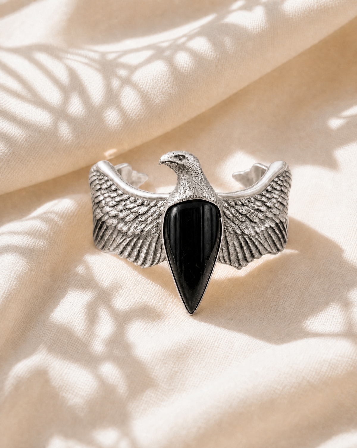 CoCreator Black Tourmaline Cuff — Silver