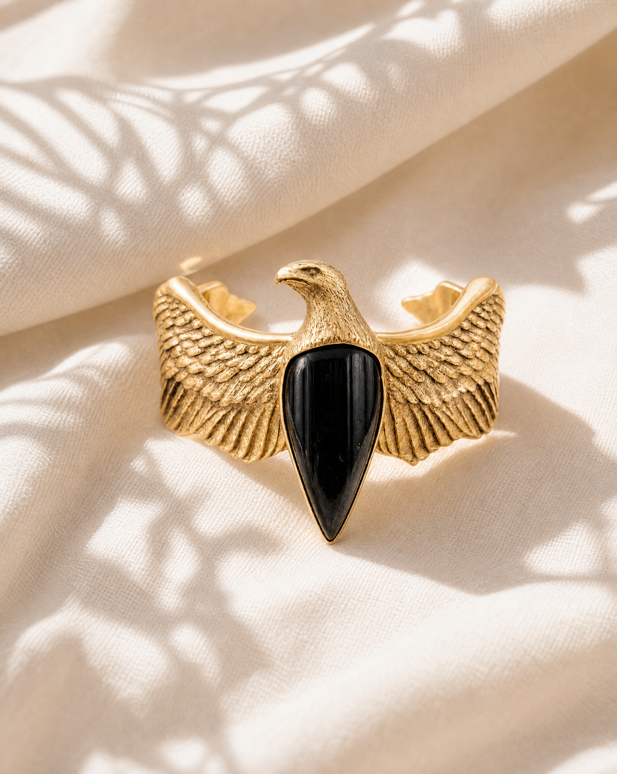 CoCreator Black Tourmaline Cuff — Gold