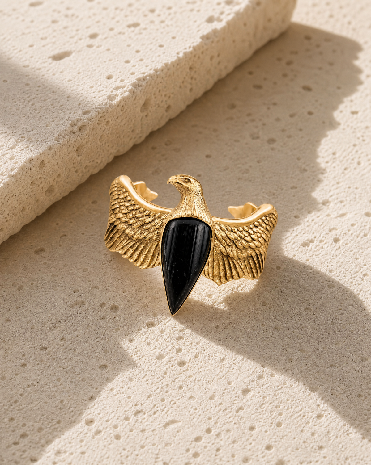 CoCreator Black Tourmaline Cuff — Gold