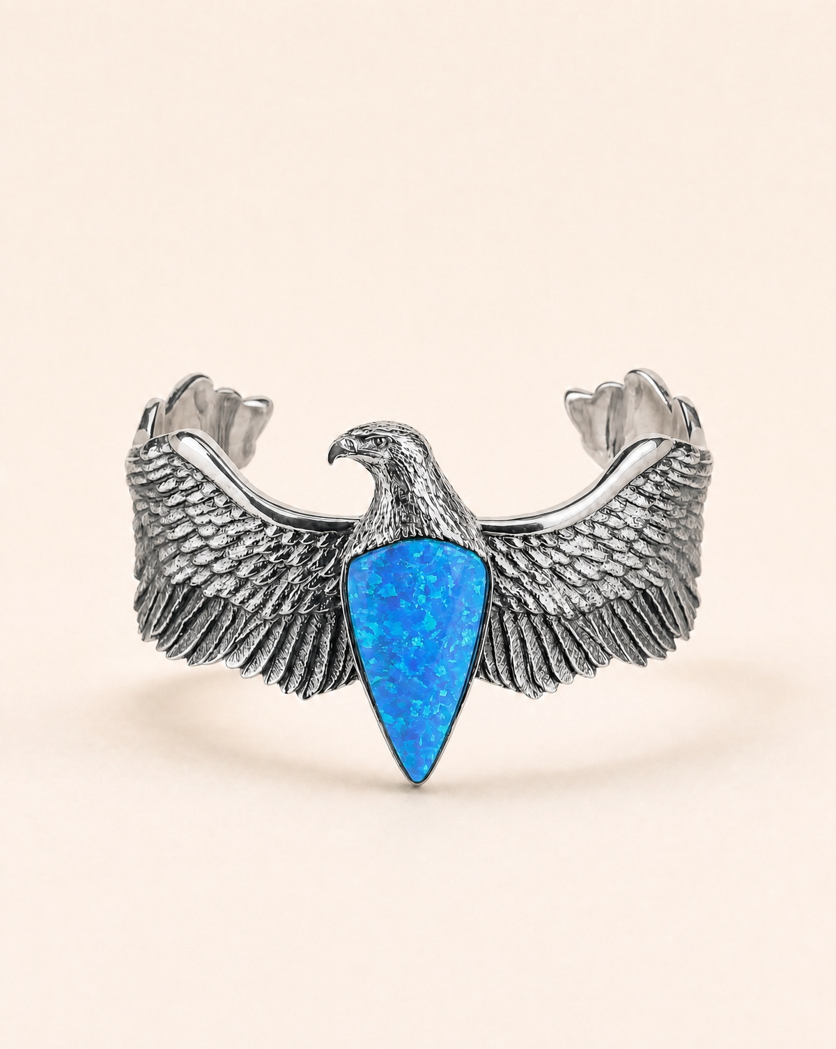 CoCreator Blue Opal Cuff — Silver