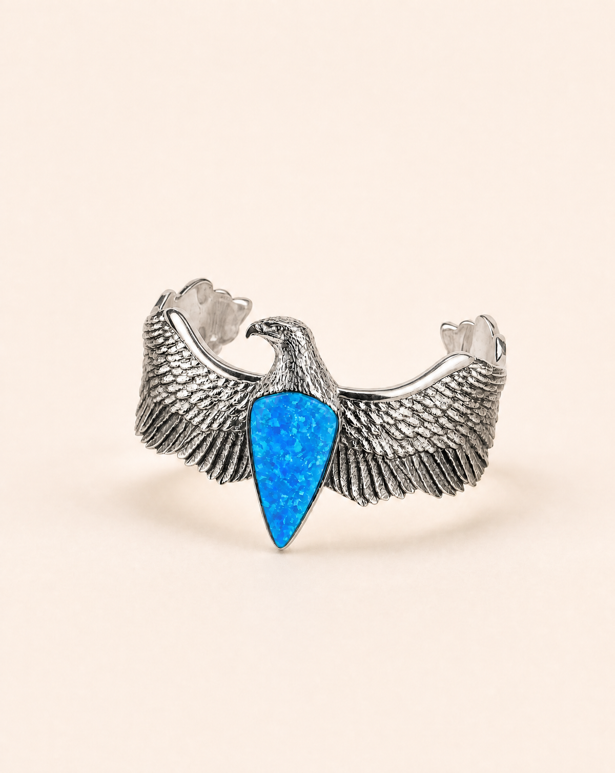 CoCreator Blue Opal Cuff — Silver