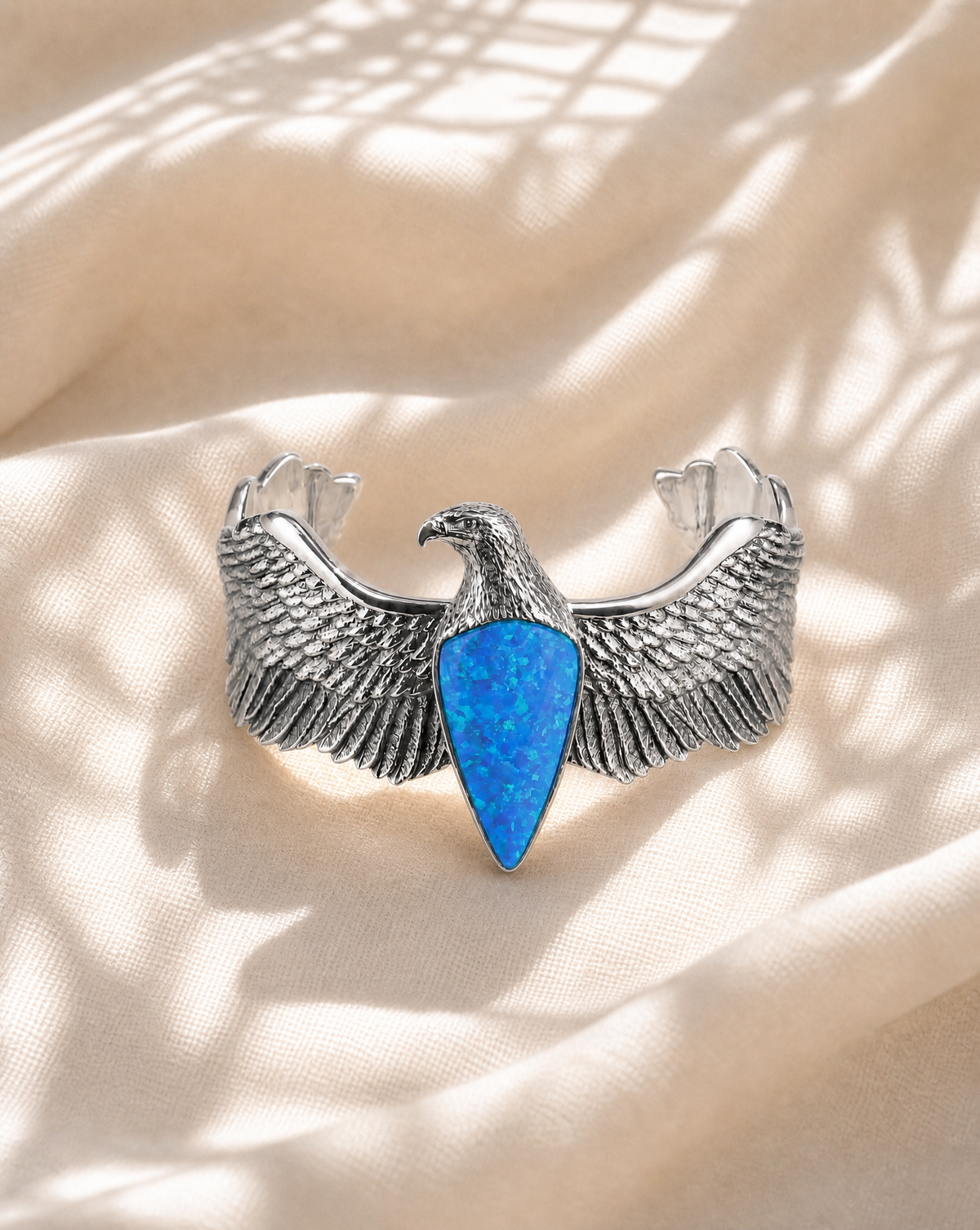 CoCreator Blue Opal Cuff — Silver