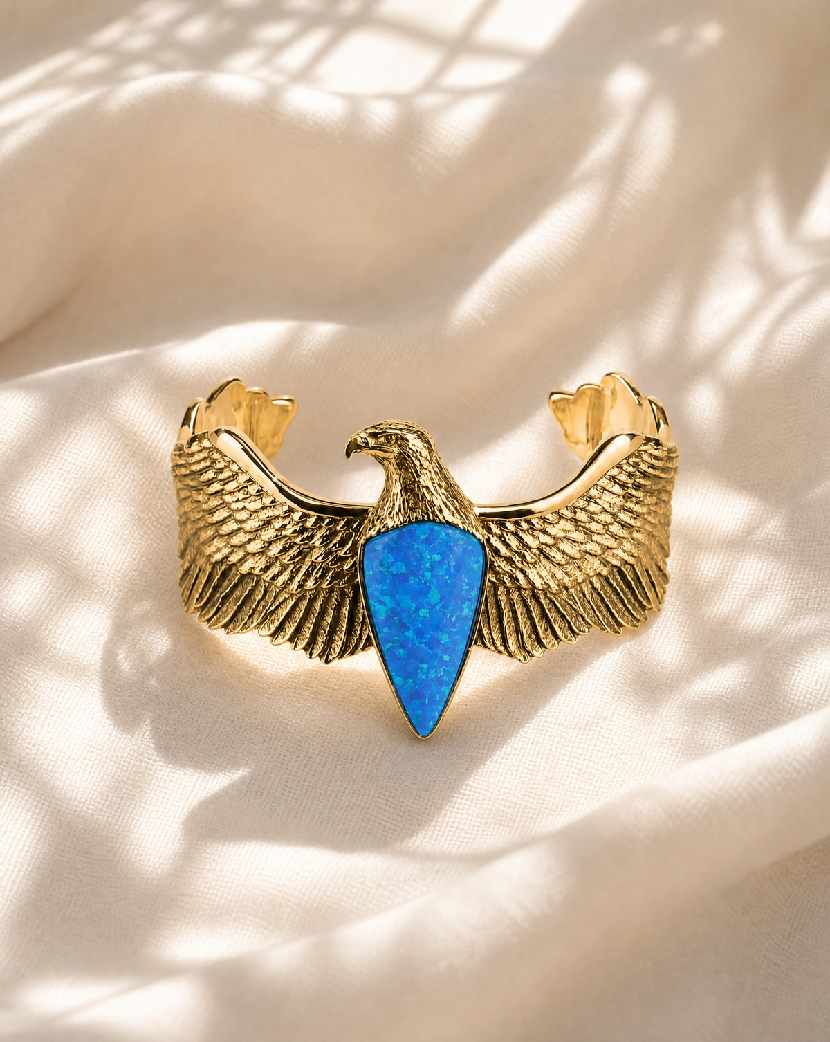 CoCreator Blue Opal Cuff — Gold