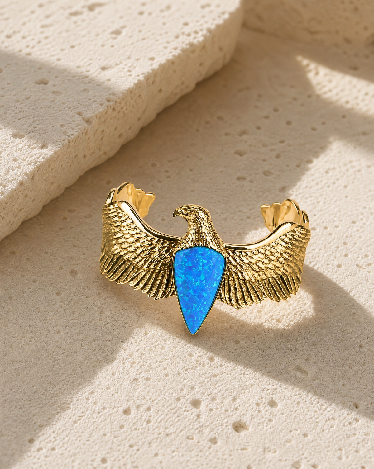 CoCreator Blue Opal Cuff — Gold