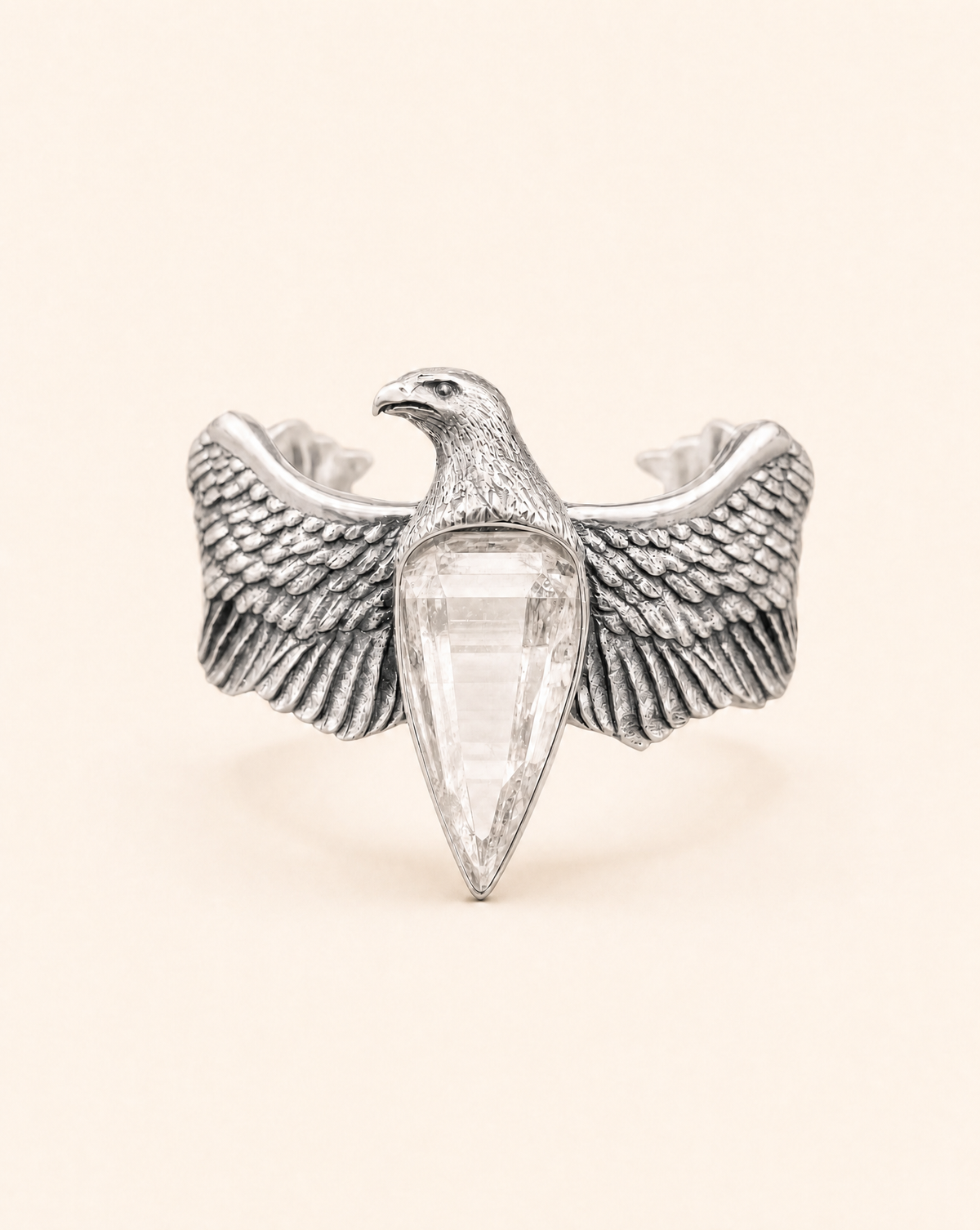 CoCreator Clear Quartz Cuff — Silver