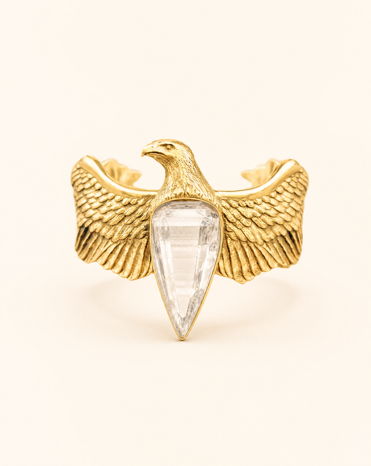 CoCreator Clear Quartz Cuff — Gold