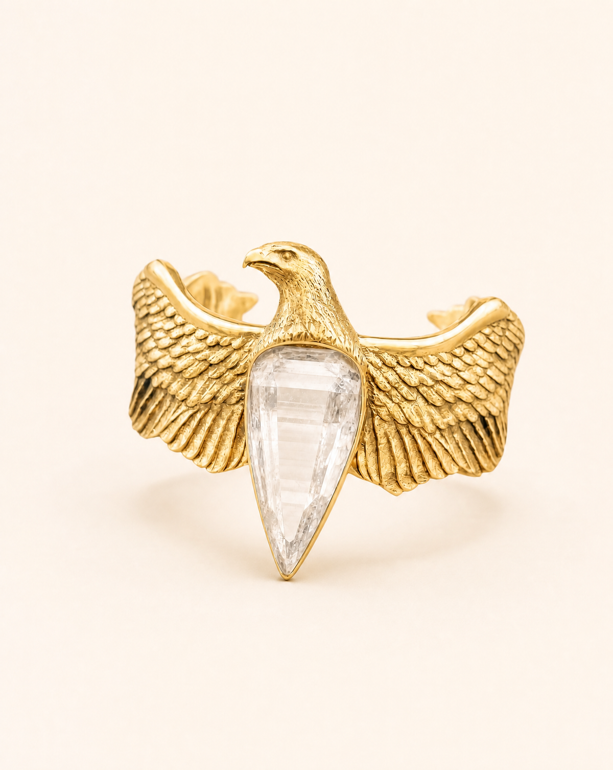 CoCreator Clear Quartz Cuff — Gold