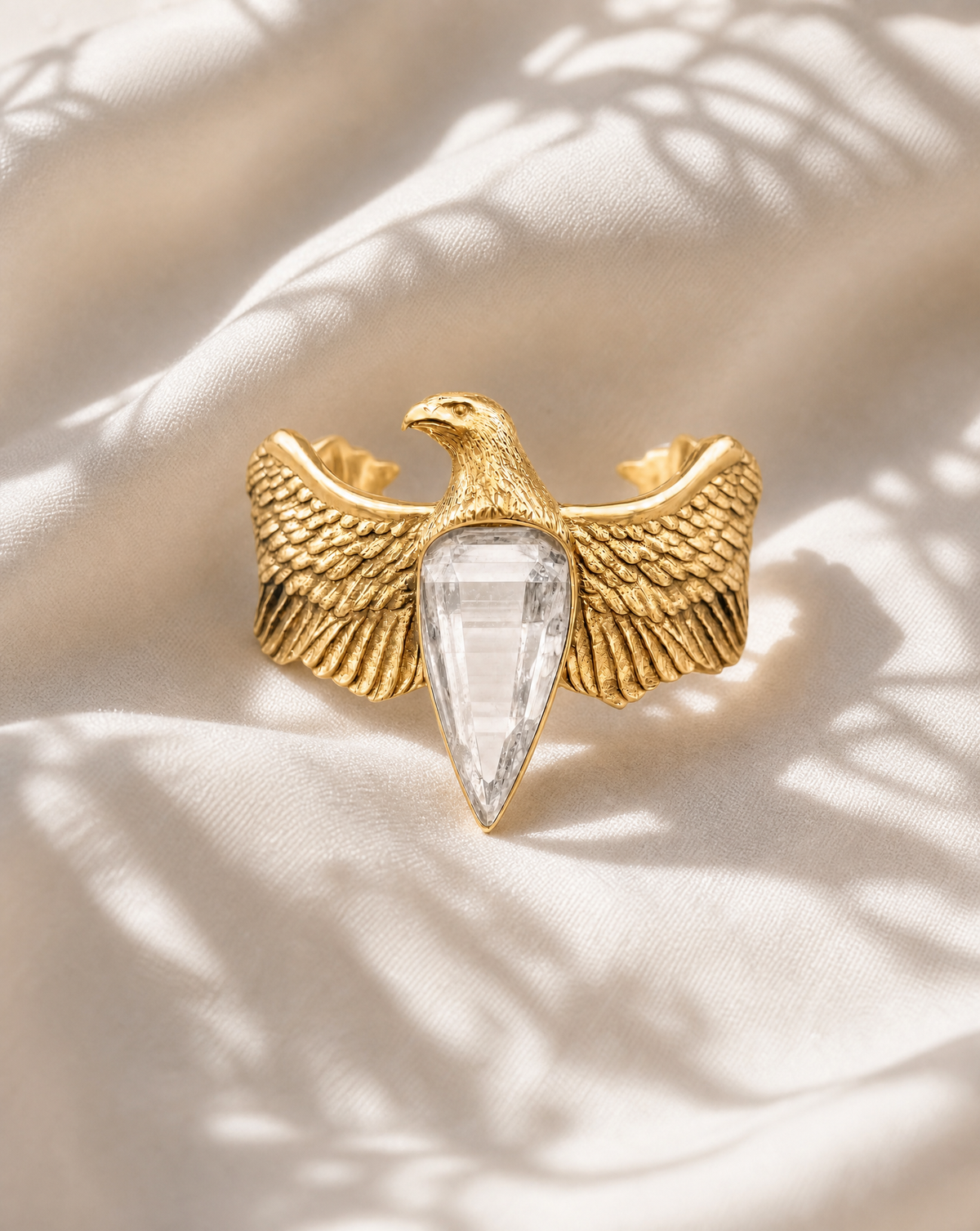 CoCreator Clear Quartz Cuff — Gold