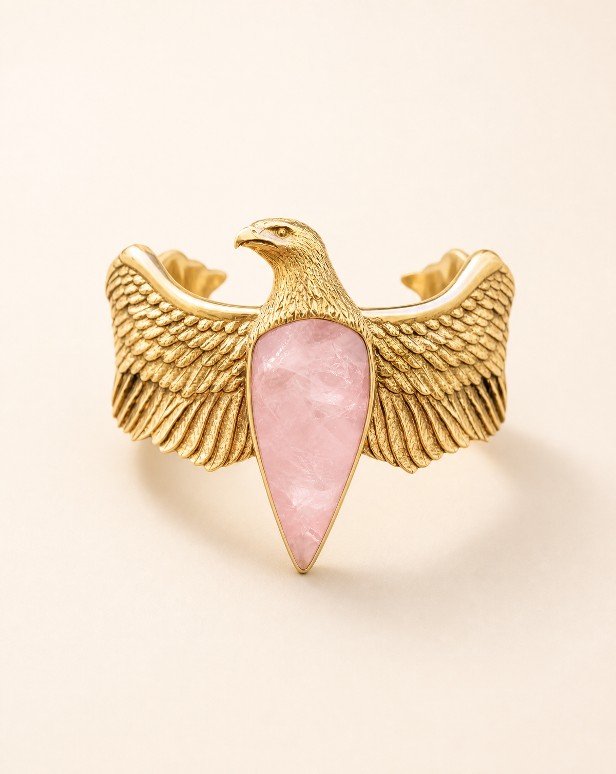 CoCreator Rose Quartz Cuff — Gold