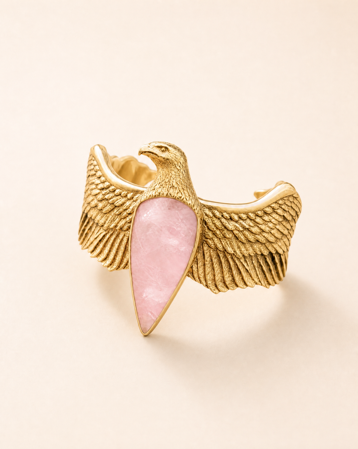 CoCreator Rose Quartz Cuff — Gold