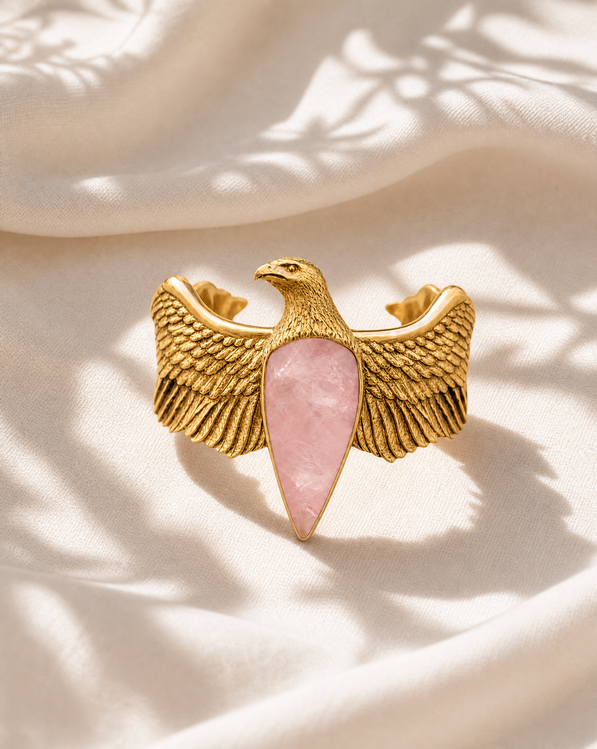 CoCreator Rose Quartz Cuff — Gold