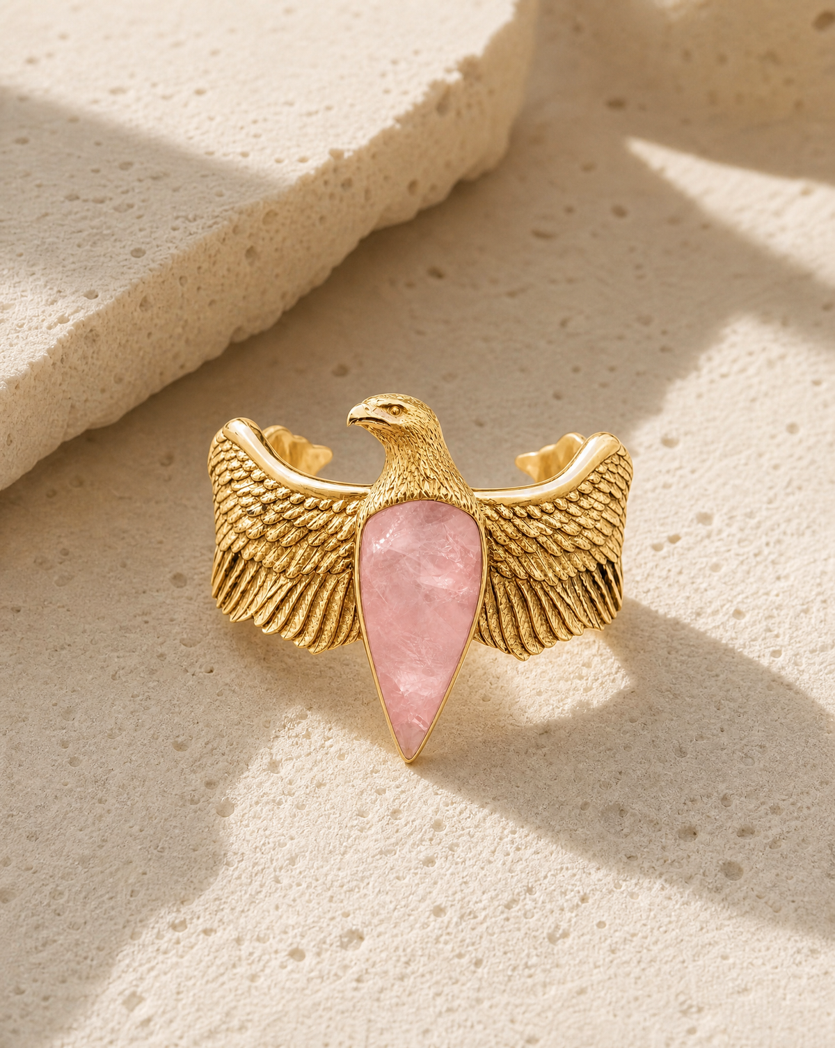 CoCreator Rose Quartz Cuff — Gold