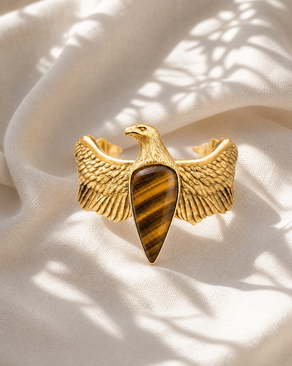 CoCreator Tiger's Eye Cuff — Gold