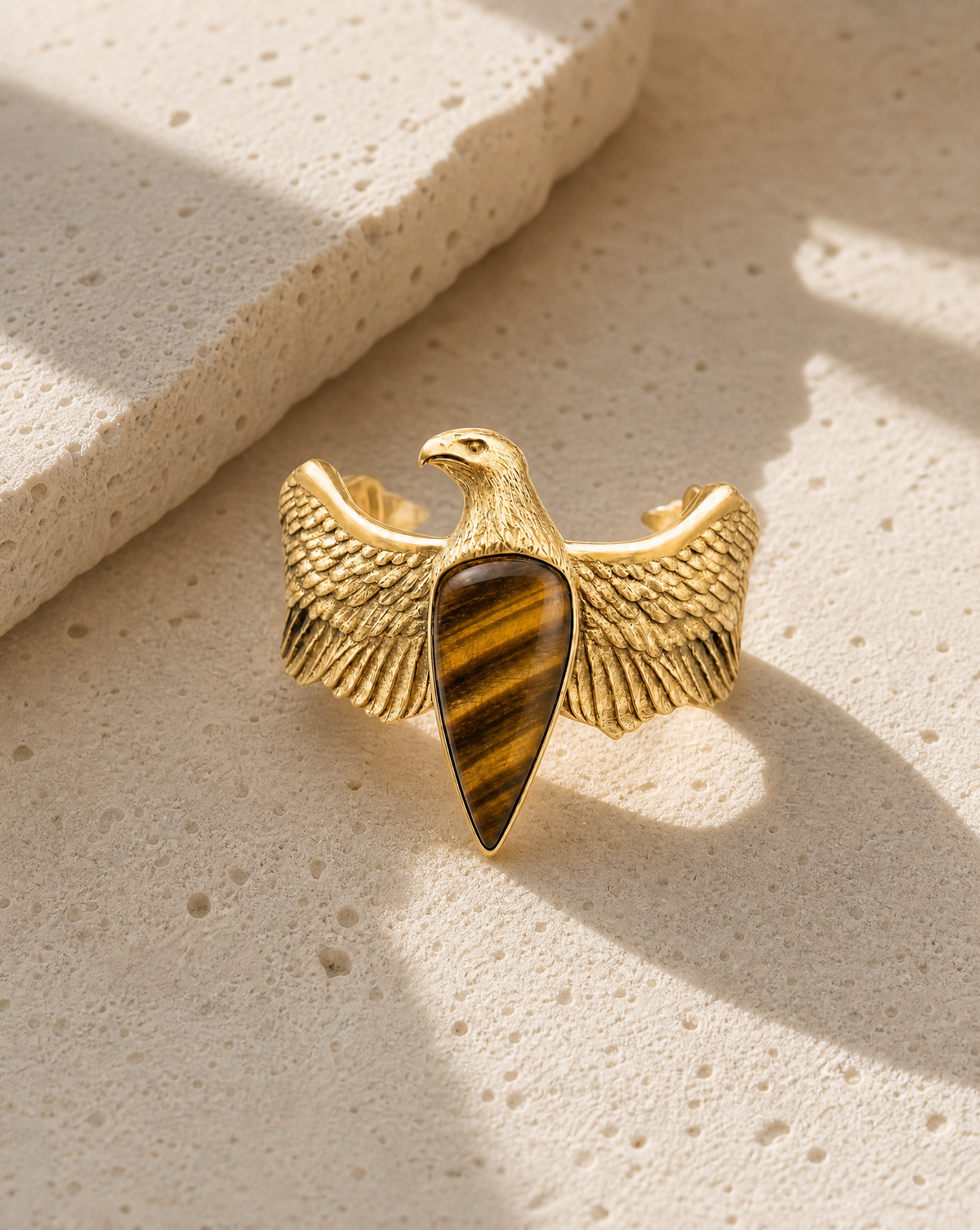 CoCreator Tiger's Eye Cuff — Gold