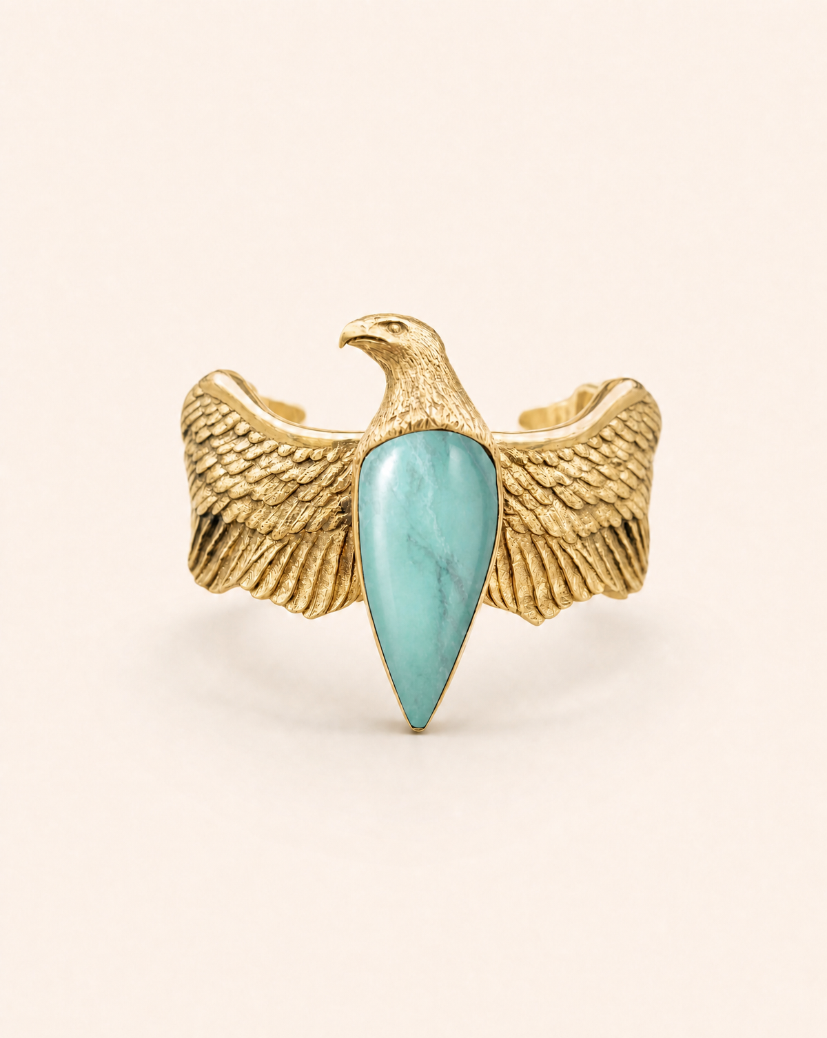 CoCreator Turquoise Cuff — Gold