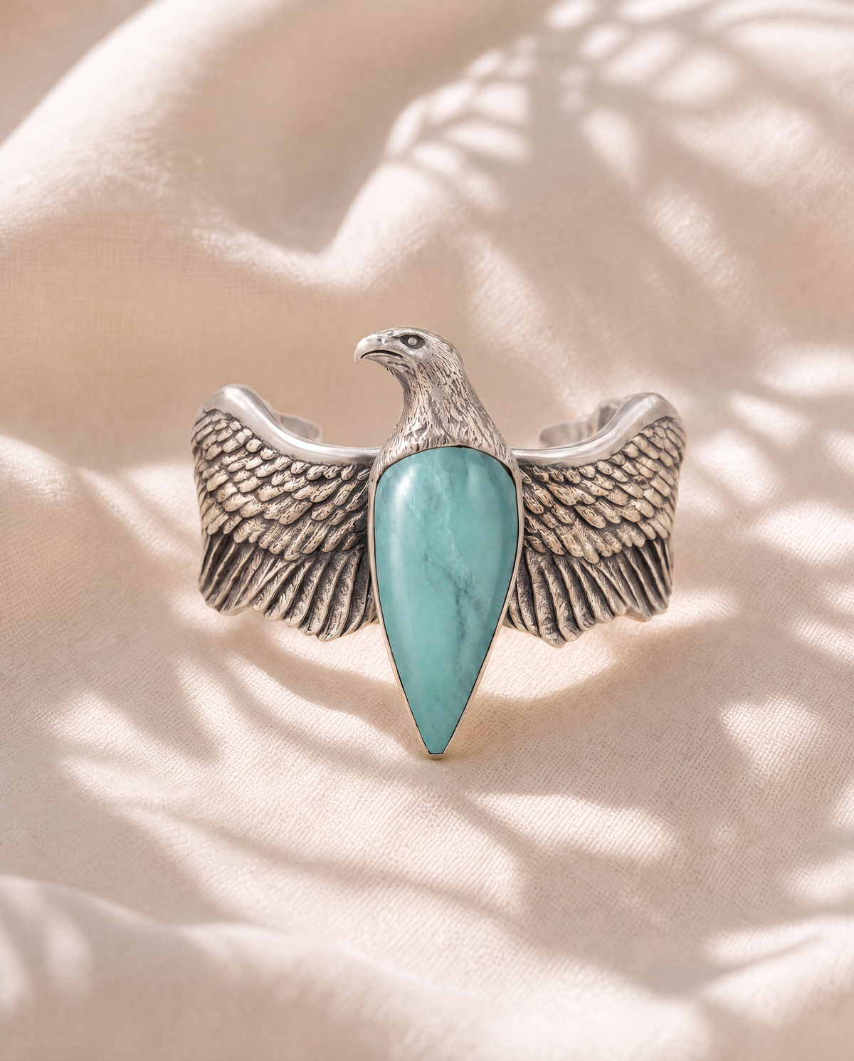 CoCreator Turquoise Cuff — Silver