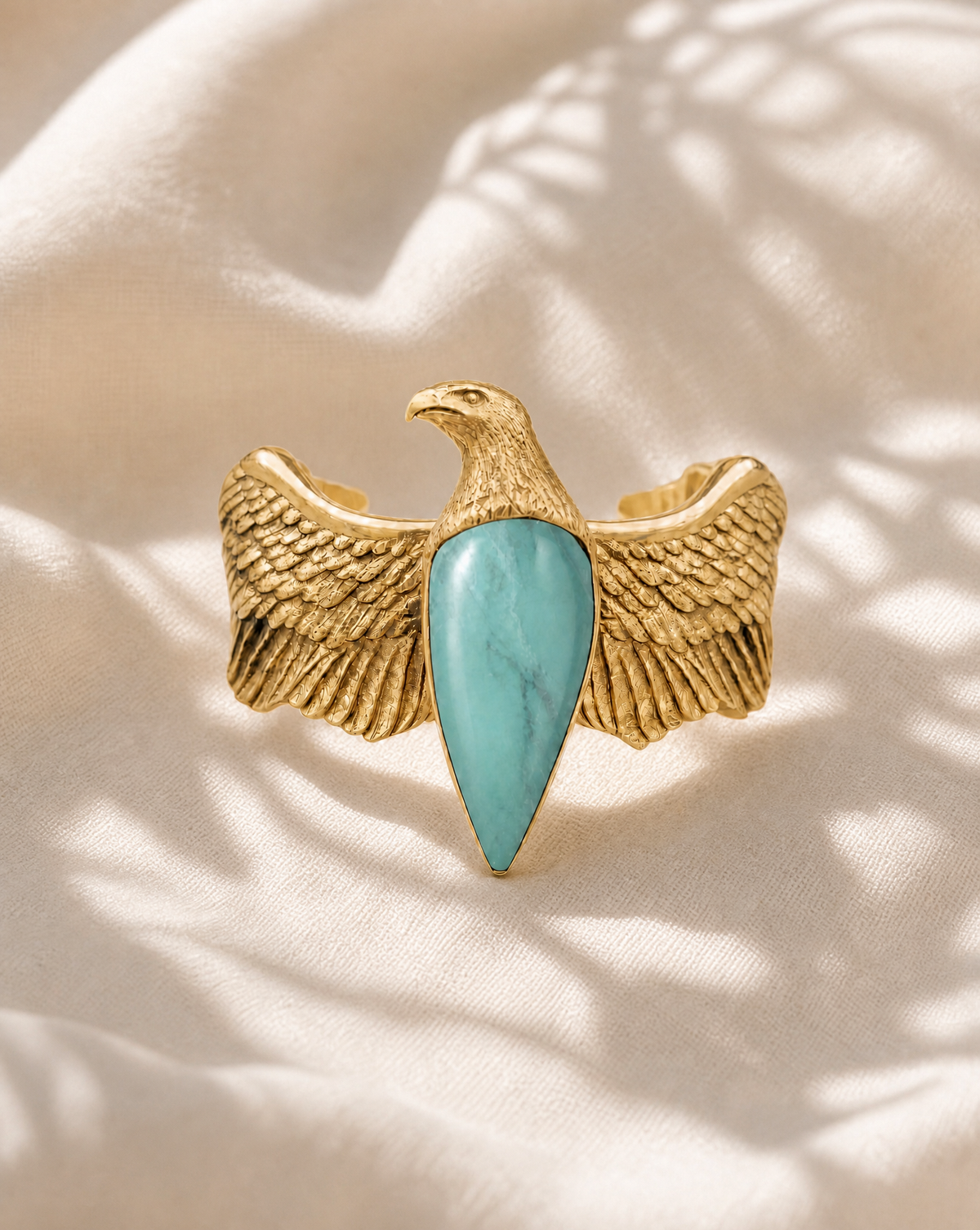 CoCreator Turquoise Cuff — Gold