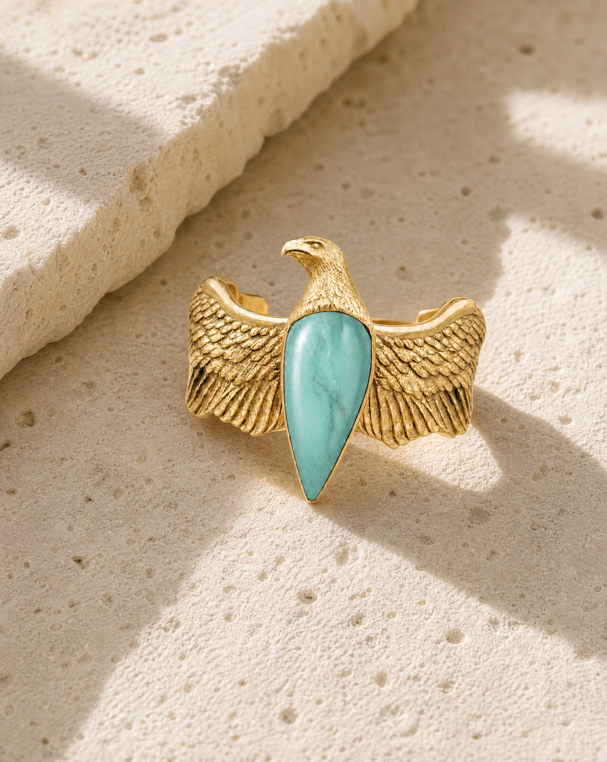 CoCreator Turquoise Cuff — Gold