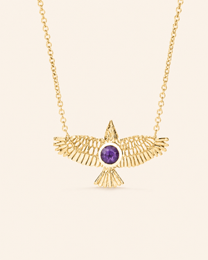 The DreamWeaver Amethyst Pendant — Gold