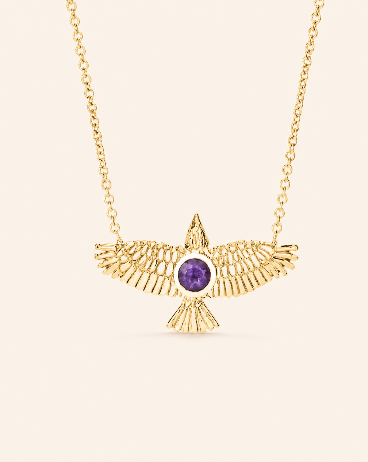 The DreamWeaver Amethyst Pendant — Gold