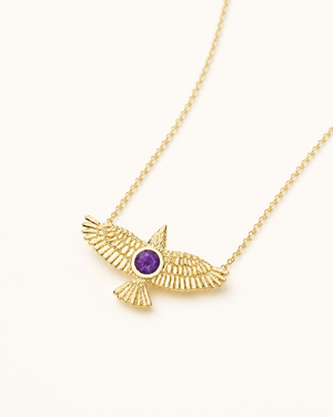 The DreamWeaver Amethyst Pendant — Gold