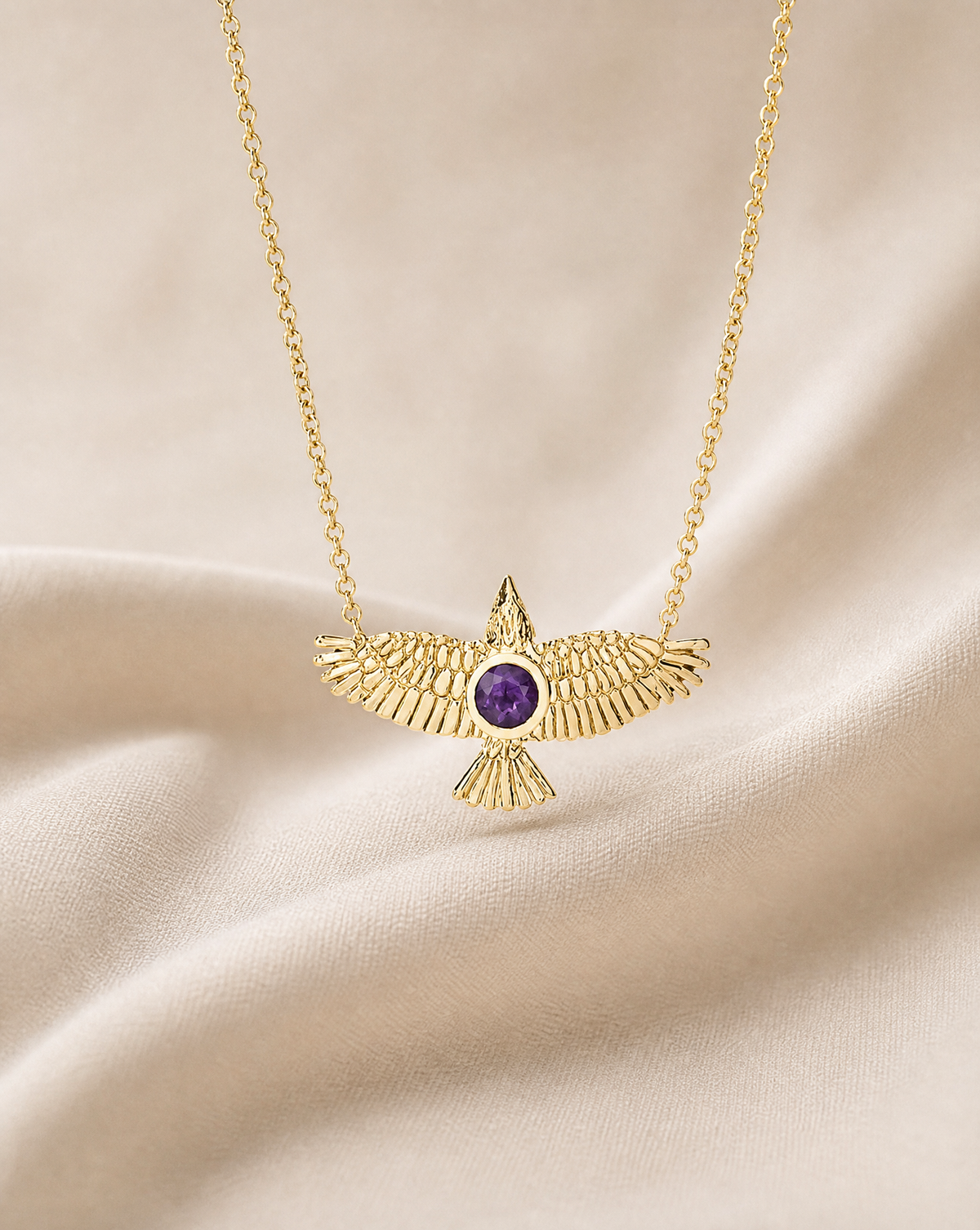 The DreamWeaver Amethyst Pendant — Gold-3