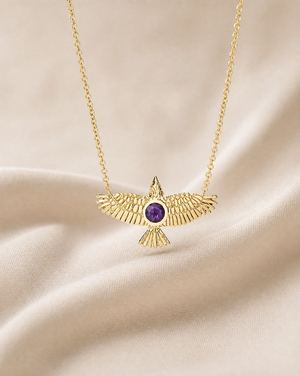 The DreamWeaver Amethyst Pendant — Gold