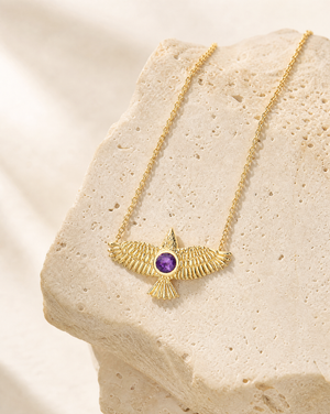 The DreamWeaver Amethyst Pendant — Gold