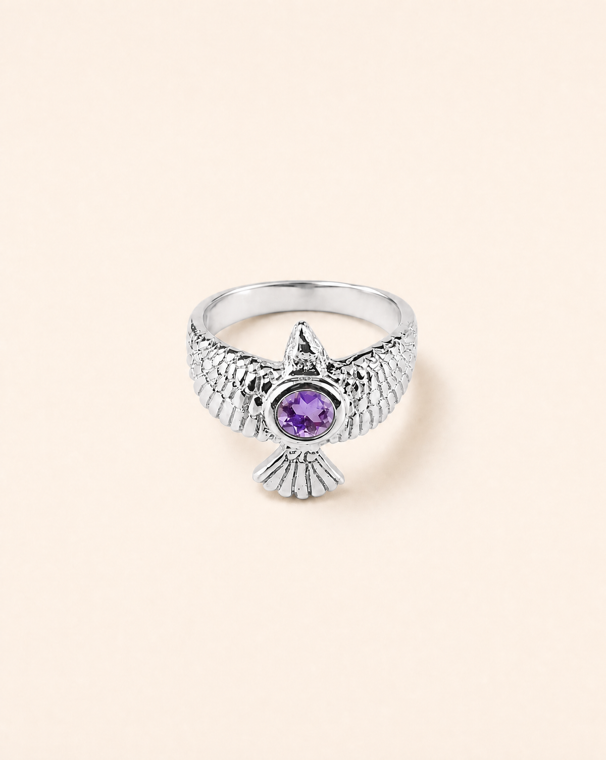 DreamWeaver Amethyst Ring, Silver