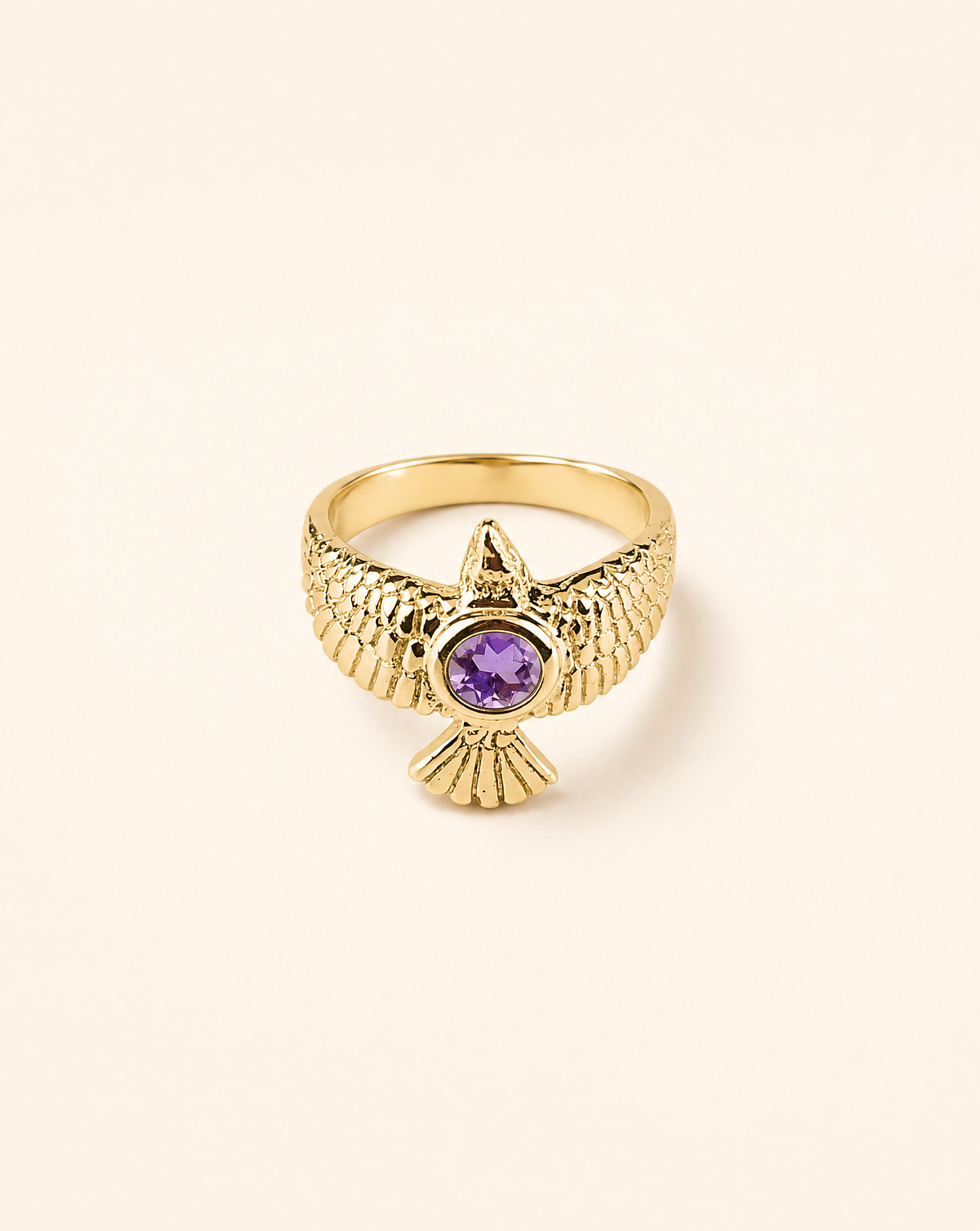 DreamWeaver Amethyst Ring, Gold
