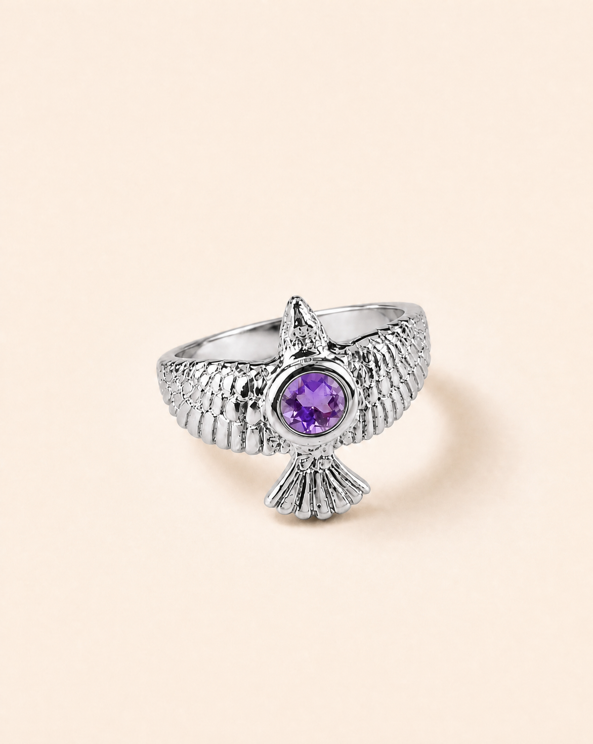 DreamWeaver Amethyst Ring, Silver