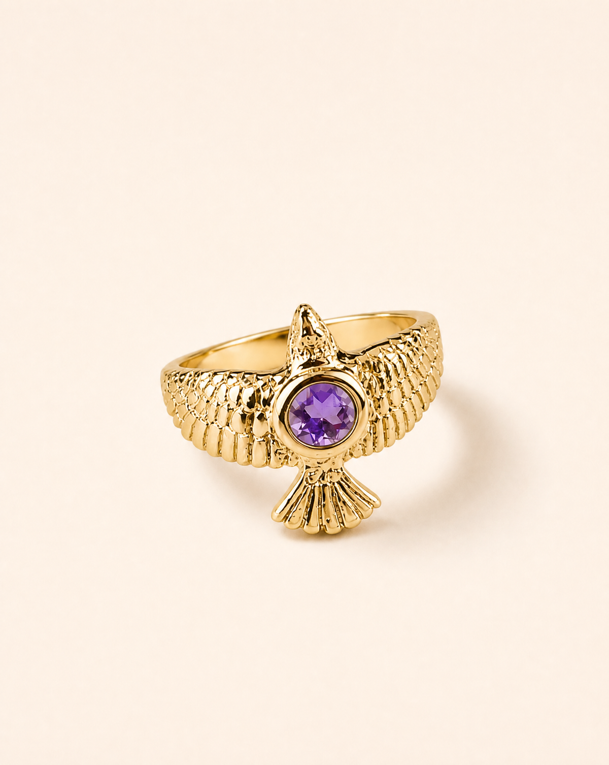 DreamWeaver Amethyst Ring, Gold