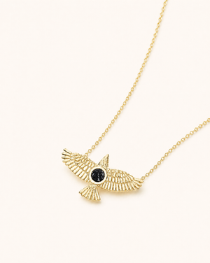 The DreamWeaver Black Tourmaline Pendant — Gold