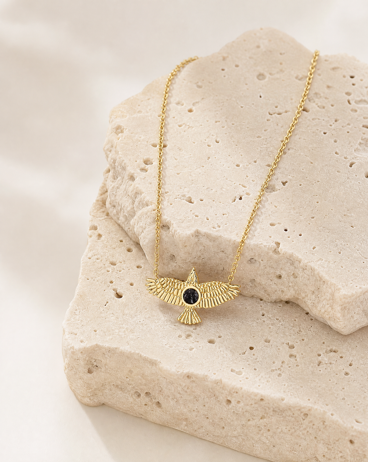 The DreamWeaver Black Tourmaline Pendant — Gold-4