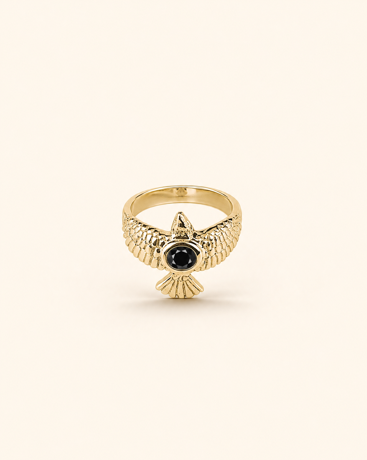 DreamWeaver Black Tourmaline Ring, Gold-1