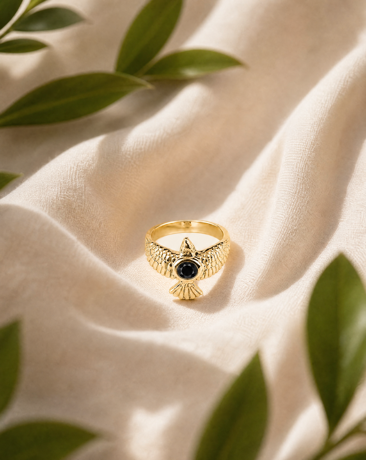 DreamWeaver Black Tourmaline Ring, Gold-3