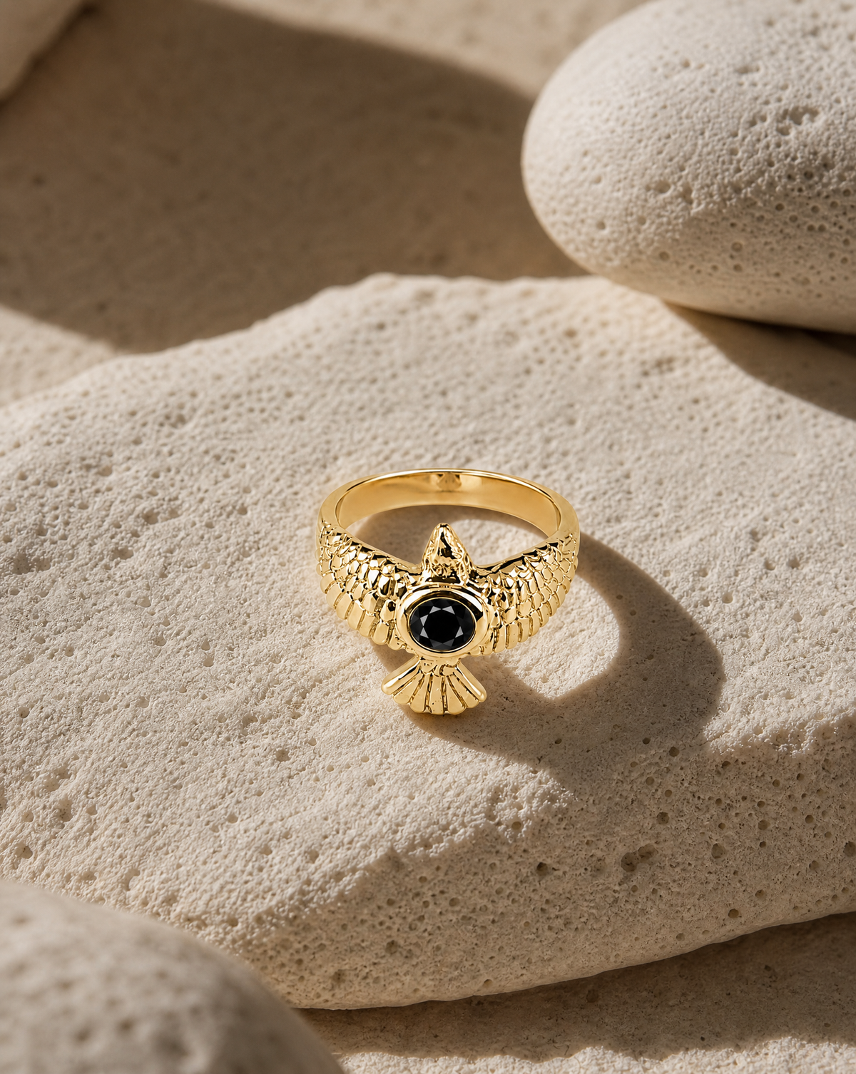 DreamWeaver Black Tourmaline Ring, Gold-4